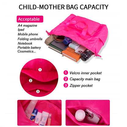Hot Pink Gym Bag for Women, 18 Inch Lightweight Puffy Carry On Duffel Bag for Travel Sports Yoga, Water Resistant