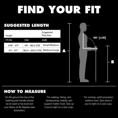 BLACK DIAMOND Pursuit FLZ Trekking Poles (Pair) | Adjustable Z-Pole Design | Natural Cork Grips | Lightweight Aluminum Hiking Poles | Black-Octane | Small/Medium