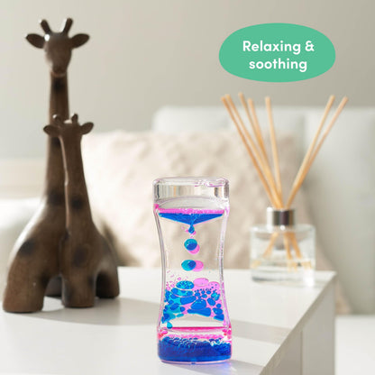 THE TWIDDLERS 5 Liquid Motion Timers Sensory Timer Hourglasses - 14cm, 5 Colours - Kids Water Bubble Lava Lamp Calming Sensory Toys for Autism, Stress Relief, Relaxation, ADHD