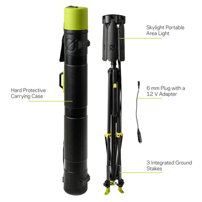 Goal Zero Skylight – 6000-Lumen Portable Telescoping LED Light Provides 300’ of Lighting, Adjustable 4’-12’ Height –Use for Camping, Tailgating, Outdoor, Work & Jobsite