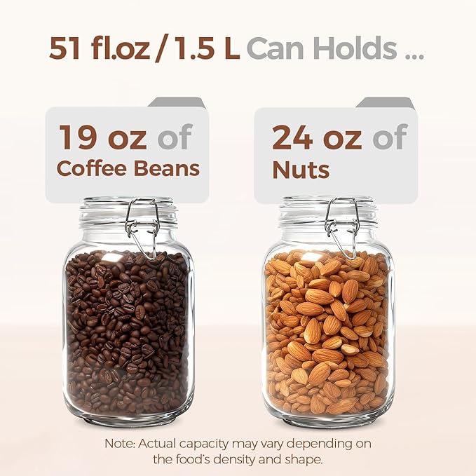 ComSaf Airtight Glass Canister Set of 3