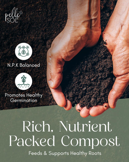 Pelle & Sol 60L Multi Purpose Compost - Compost for Outdoor Plants & Soil for Plants Indoors - Potting Soil for Pots Plants Outdoor - All Purpose Nutrient Rich Fertiliser, Houseplant Potting Mix