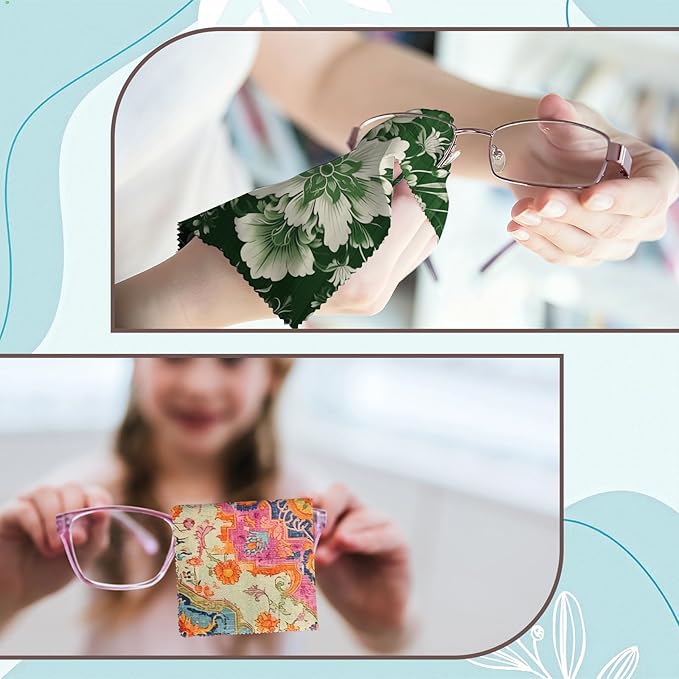 6 PCS Glasses Cleaning Cloth Eyeglass Lens Microfiber Cleaning Cloth Reusable