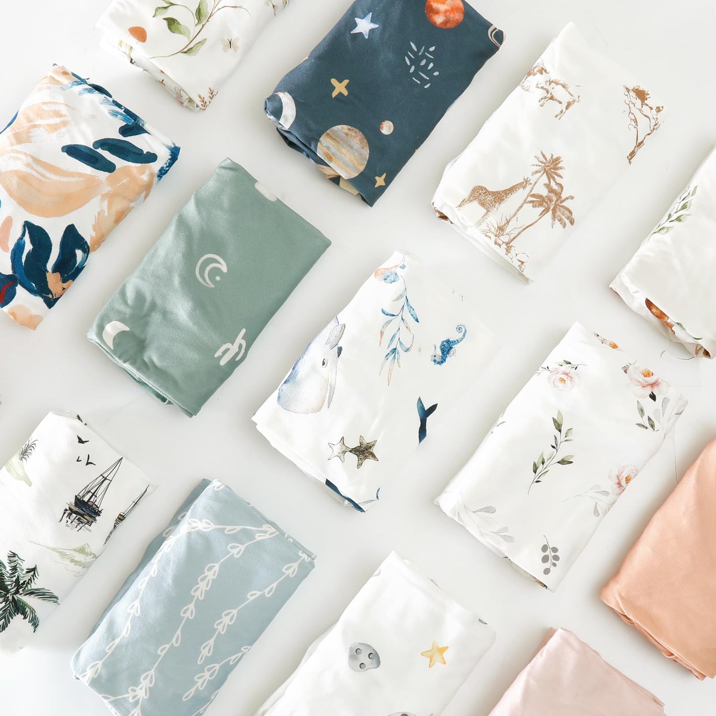 GRSSDER Stretchy Ultra Soft Jersey Knit Pack and Play Sheets 2 Pack, Portable/Mini Crib Sheets Universal Fitted for Playpen Mattress Safe and Snug, Elk Print