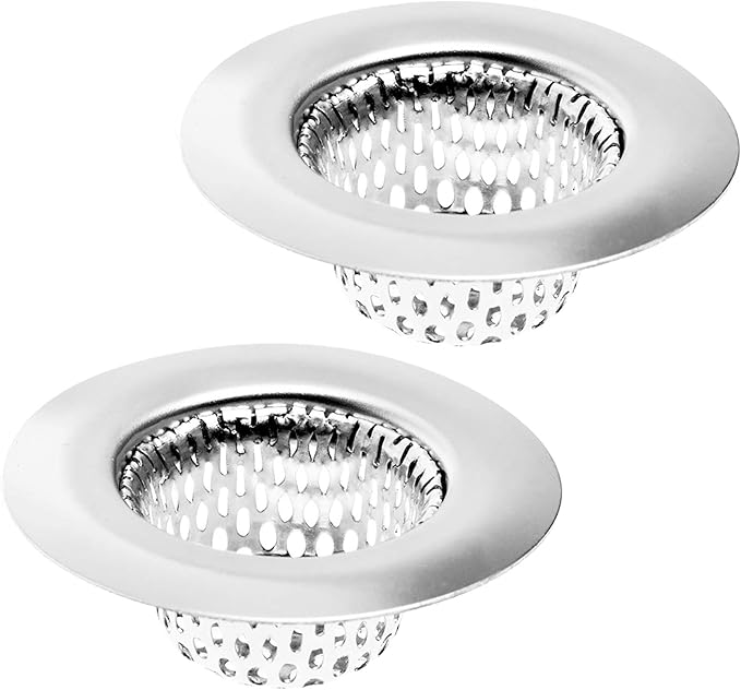 2 Pack - 2.25" Top / 1" Basket- Sink Strainer Bathroom, RV and Lavatory Sink