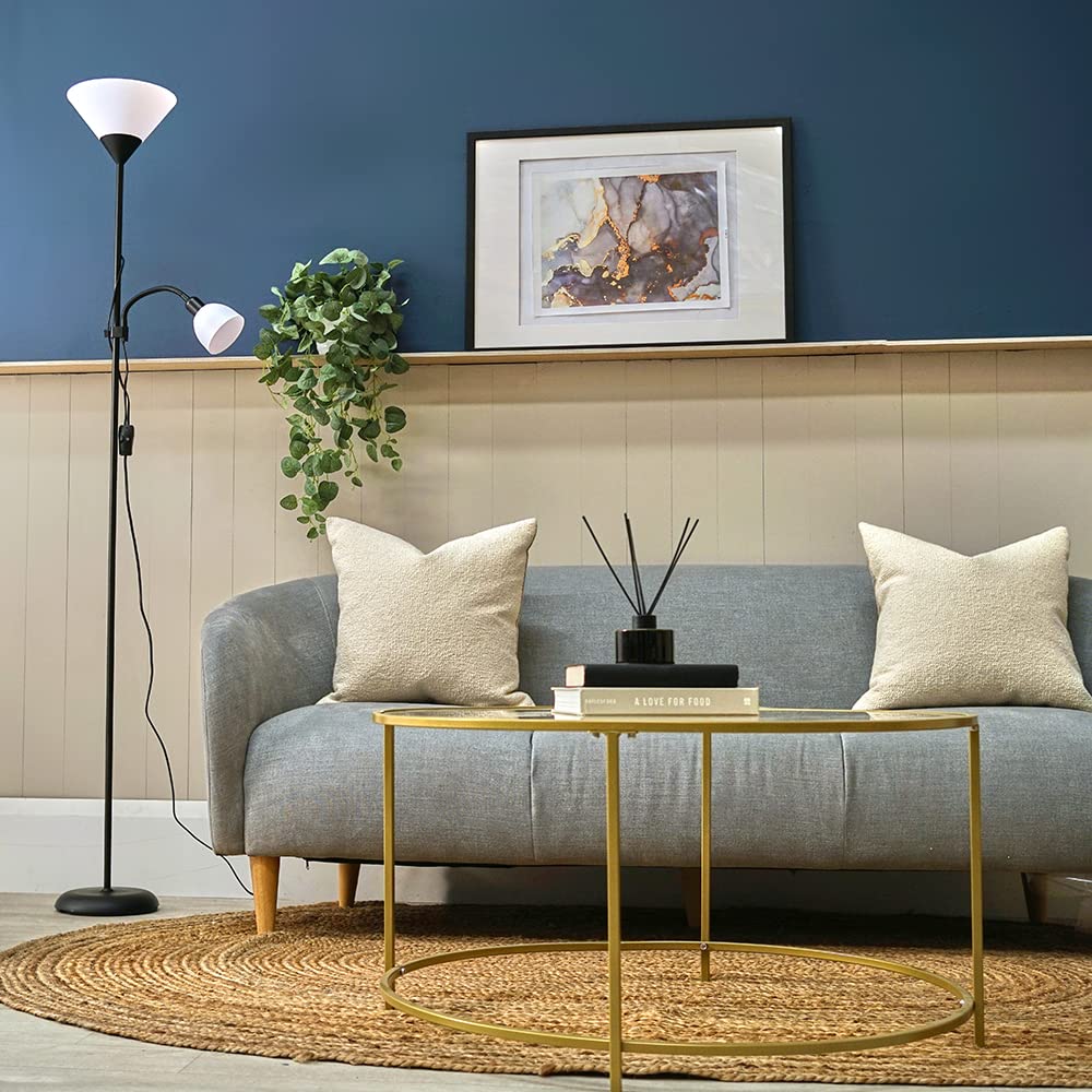 MiniSun | Modern Gloss Black 2 Way Mother/Father and Child Floor Lamp | Floor Lamps & Torchieres, Home Décor & Improvement Essential