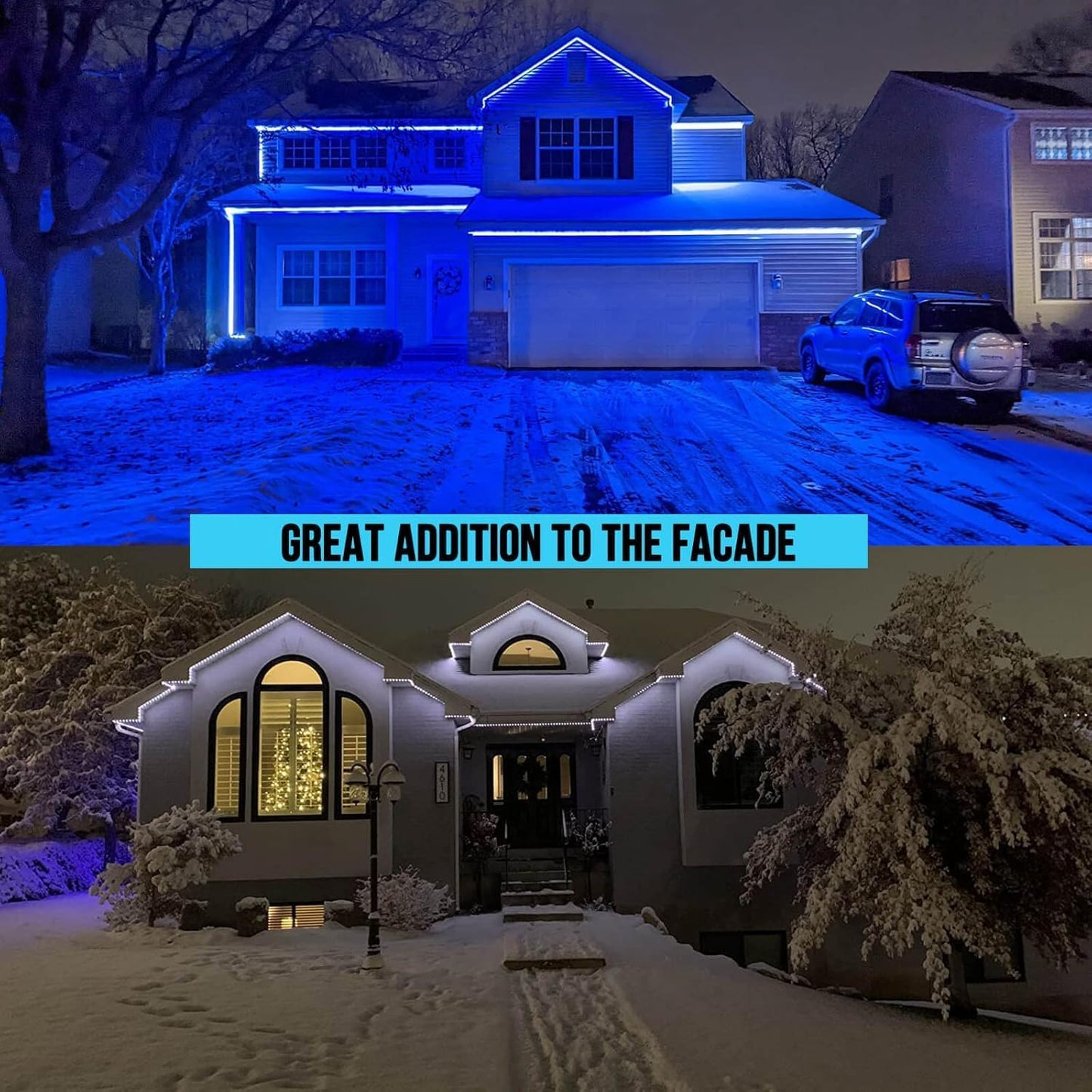 Rxment 200ft Outdoor Led Strip Lights Waterproof IP68, Remote & App Control, 36V, RGB, DIY Features, Heavy Duty, Premium+
