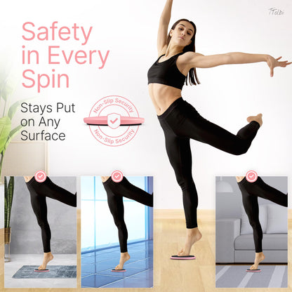 Premium Turning Boards for Dancers – Improve Pirouette Technique & Balance, Ideal Turn Board for Ballet, Dancing & Figure Ice Skating, Portable Spin Disc for Dance & Spinner Disk Training Equipment