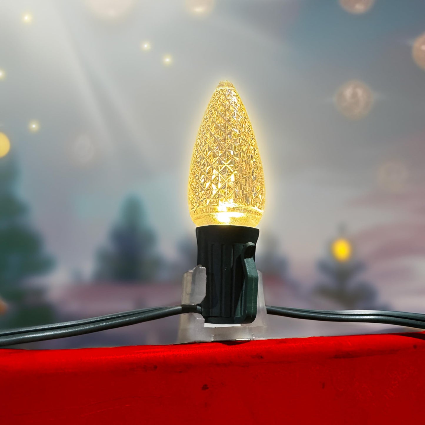 HLO Lighting Magnet Clip for C9 Holiday Lighting Sockets, can be Used for Patio Lighting, Pack of 25