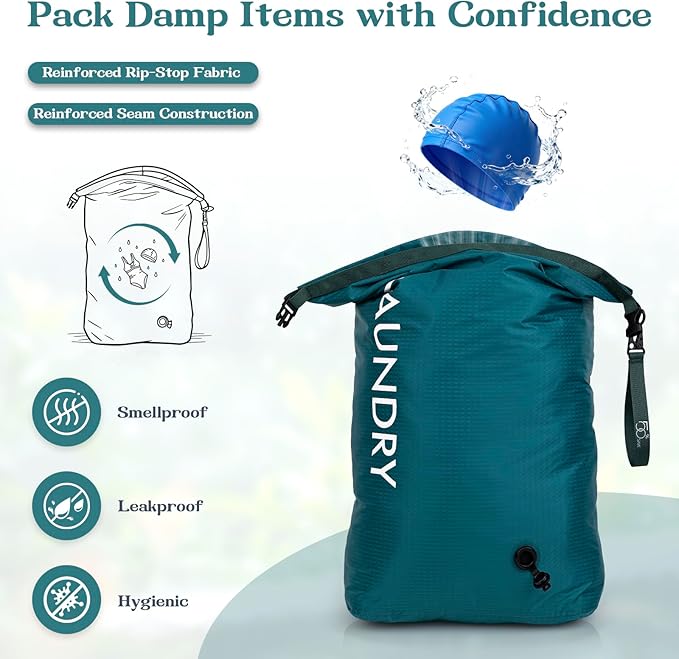 Travel Laundry Bag, Vacuum Compression Dirty Clothes Travel Bag, Waterproof