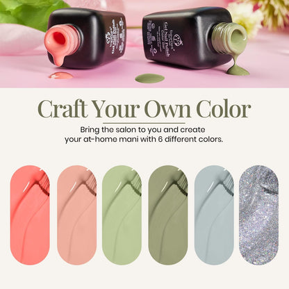 Beetles Cat Eye Gel Nail Polish Set, 6 Colors Glitter Red Pink Shiny Brown Burgundy Purple Blue Green Magnetic Effect Sparkle Stunning Nail Gel Polish Kit Soak Off UV Manicure Gifts for Women