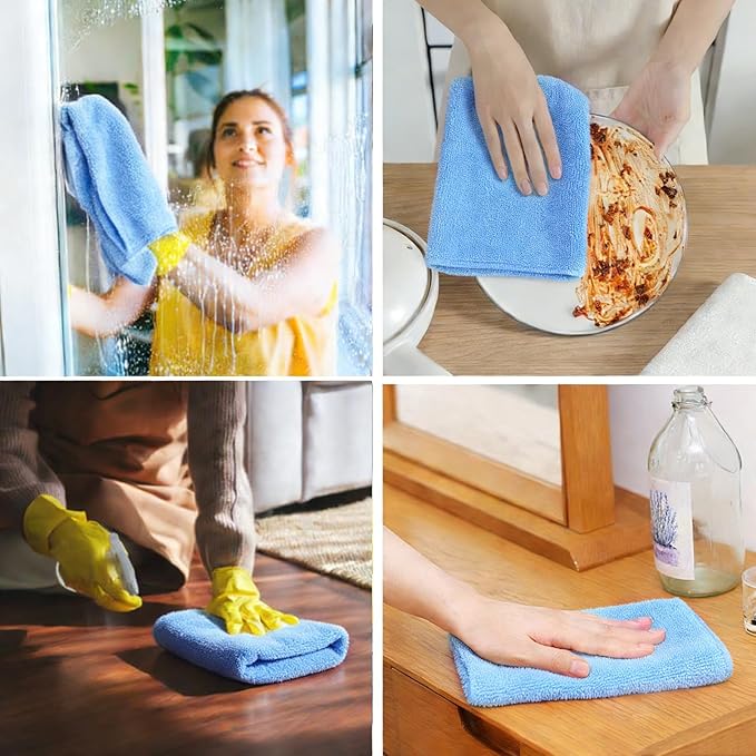 4 Pcs Extra Large Microfiber Cleaning Cloth 30 x 20 Inch Reusable Thick