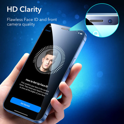 ESR 3 Pack for iPhone 15 Pro Max Screen Protector, [9H Hardness] [Military Grade Shatterproof] Full Coverage Tempered Glass Film with Easy Installation Tool, HD Clear, Scratch Resistant