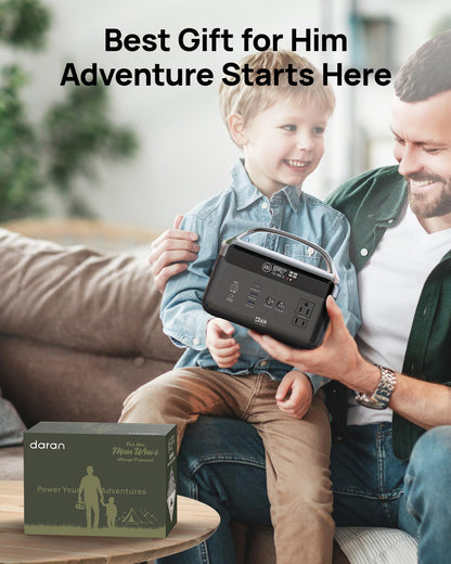 DaranEner Portable Power Station 56000mAh, 179.2Wh LiFePO4 Battery Backup w/ 2 300W (Peak 600W) AC Outlets, 1.5hrs Fast Charging, Power Bank for Hurricane Emergency/Outdoor Camping/RVs/Home Use