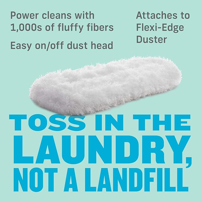 E-Cloth Flexi-Edge Floor & Wall Duster Head, Reusable Dusting Mop