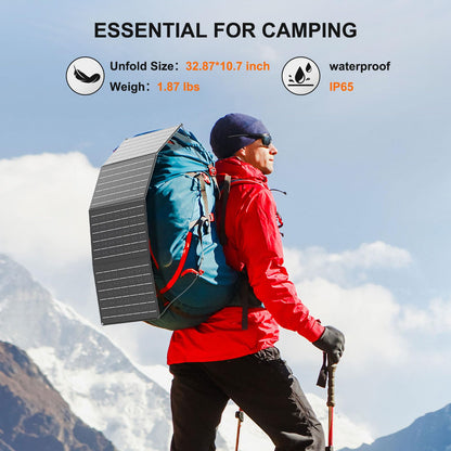 MARBERO Portable Power Station 88Wh Camping Lithium Battery Solar Generator Fast Charging with AC Outlet 120W Peak Power Bank(Solar Panel Optional) for Home Backup Outdoor Emergency RV Van Hunting