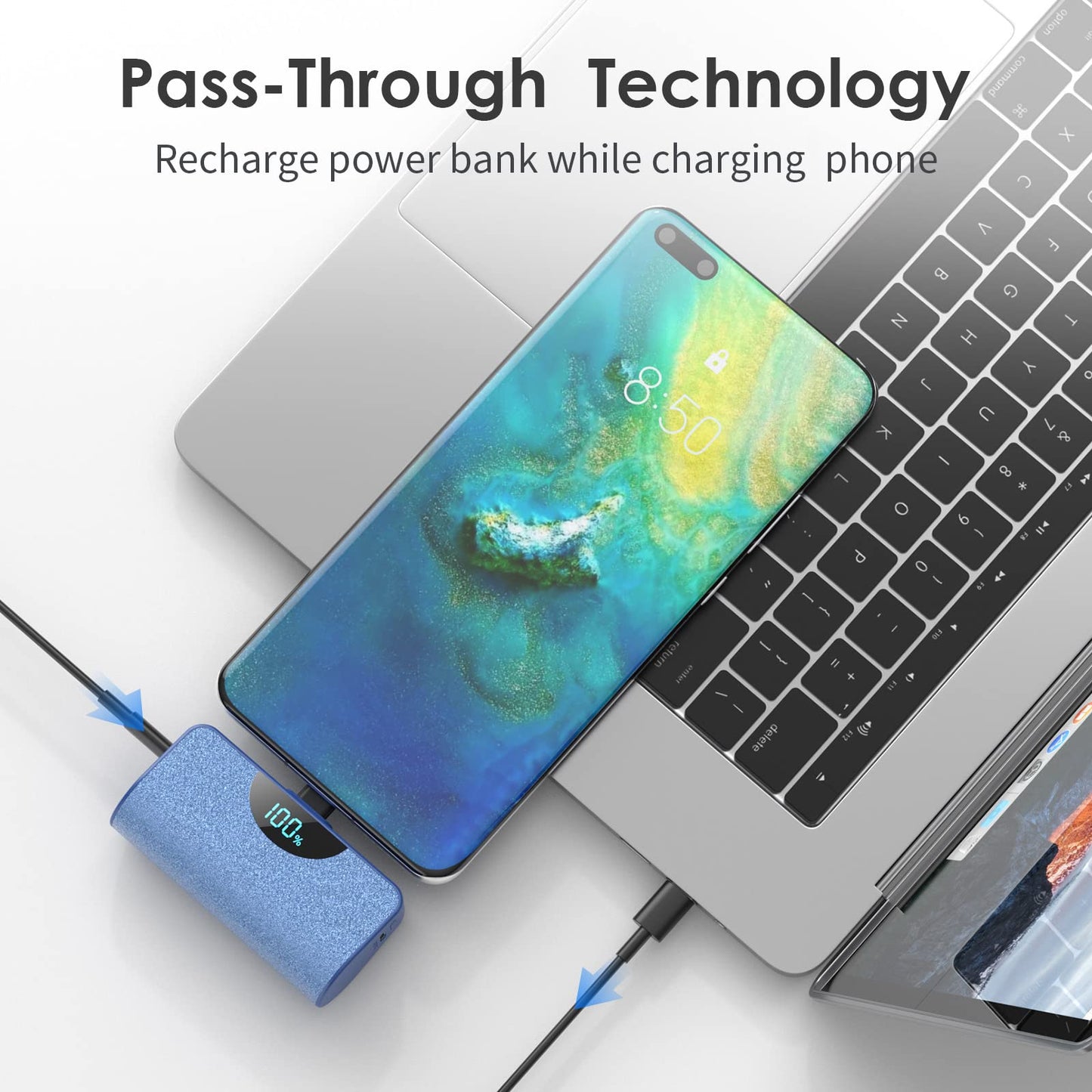 Mini Portable Charger USB-C Power Bank 5200mAh,Ultra Compact LCD Display Battery Pack Backup Charger Compatible with iPhone 17/17 Air/17 Pro/17 Pro Max/16/16 Plus/16 Pro Max/15 Series,Samsung-Green