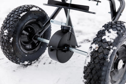 Yard Commander - Commercial 50 LB Walk-Behind Push Broadcast Spreader - 10-12 Foot Spread - Fertilizer, Ice Melt & Grass Seed - Clog Free Design - Fully Enclosed Gear Box - Adjustable Drop Rate