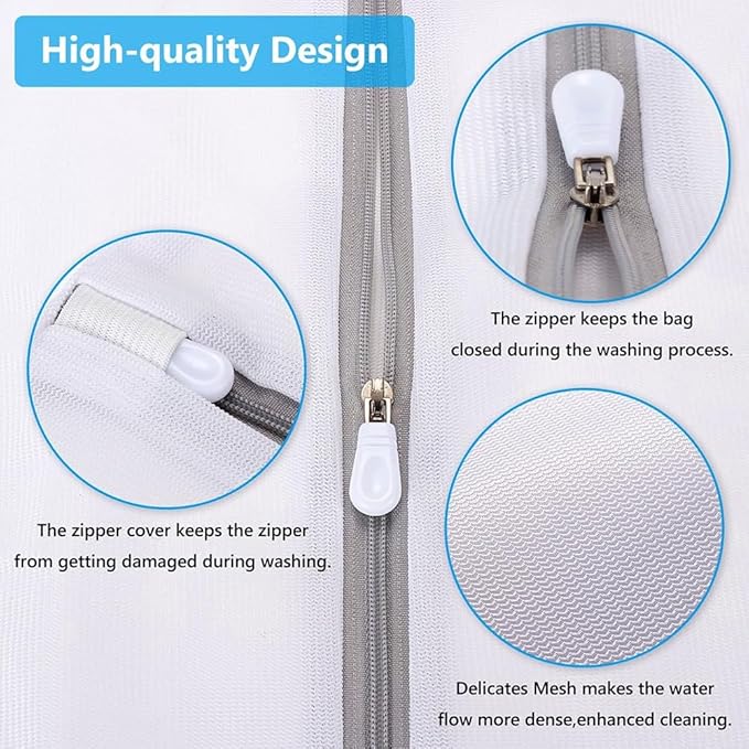 3Pcs Mesh Laundry Bags for Washing Delicates,