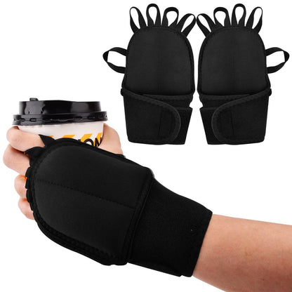 Parthan 1 Pair Weighted Gloves Adjustable Hand Stability Aid with Elastic Finger Rings for Tremors People Daily Writing Exercising Eating Doing Housework Improved Hand Wrist Mobility(Color:Black)