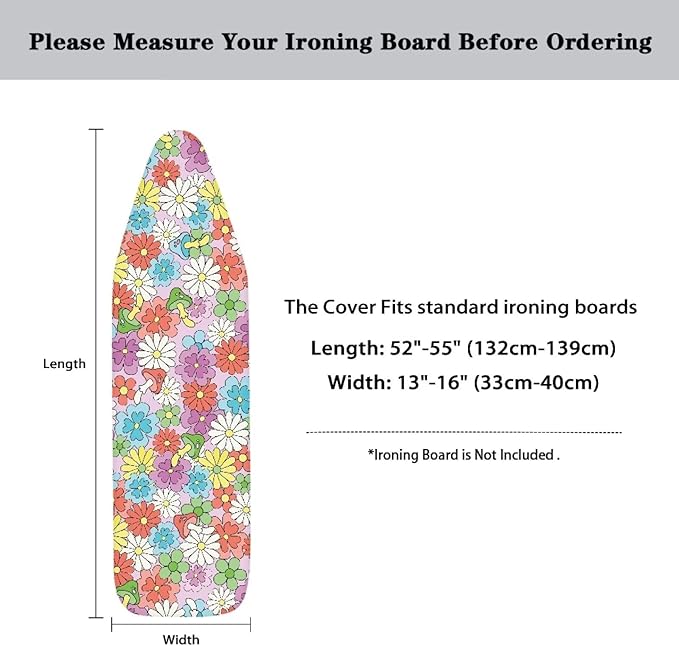 Colorful Daisies Ironing Board Cover Dust Covers Standard Ironing Board Full