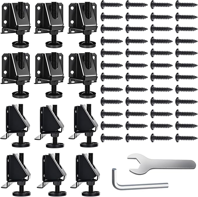 Heavy Duty Leveling Feet, 12 Pack Adjustable Furniture Levelers