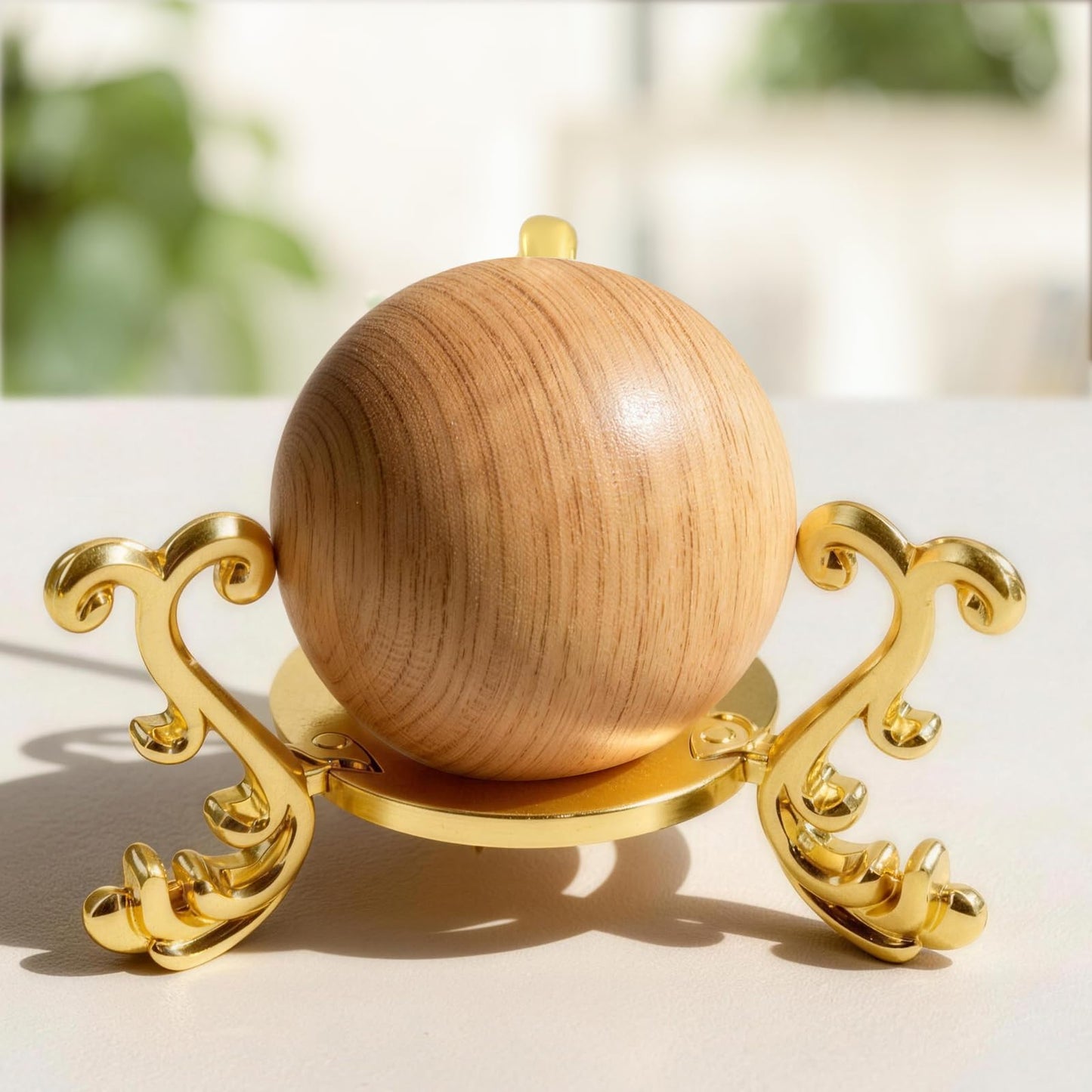 Dirvcp 10Pcs Gold Crystal Ball Stands, Gold Sphere Display Holder for 40mm-80mm Crystal Balls, Glass & Natural Stone Display Stand, Decorative Rock Organizer