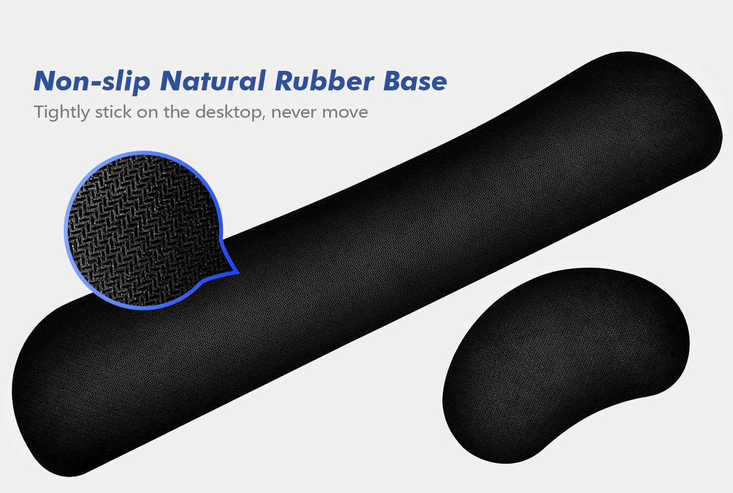 TONOS Keyboard Wrist Rest - 17" Wrist Rest for Computer Keyboard with Memory Foam, Ergonomic Design Wrist Rest Set for Easy Typing, Wrist Pain Relief, Anti-Skid Wrist Rest for Office/Gaming/Laptop