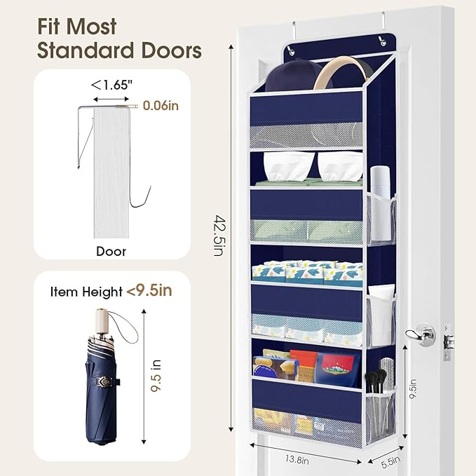 1 Pack Over The Door Organizer, Hanging Storage Organizer
