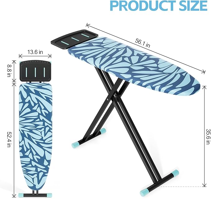 APEXCHASER Ironing Board Full Size, Iron Board and Ironing Board Set Height