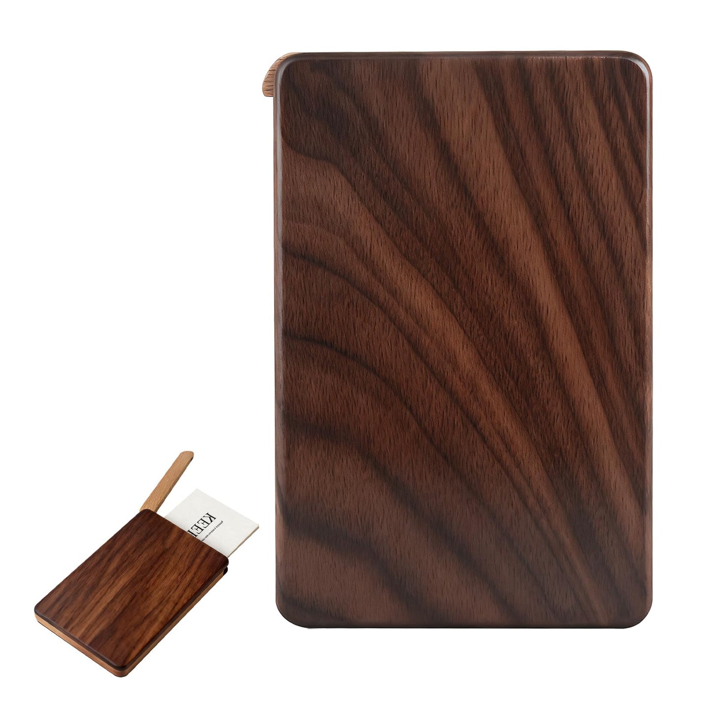 YOYAI Wood Business Card Holder Case Magnetic Closure Portable Lightweight Handcrafted Wooden Card Carrier