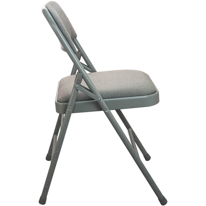 Flash Furniture 2-Pack Advantage Grey Padded Metal Folding Chair - Grey 1-in Fabric Seat