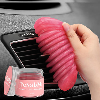 TeSabMi Car Cleaning Gel Car Cleaning Putty Car Putty Car Interior Cleaner Car Slime Car Detailing Kit Car Accessories Gifts for Men Women Stocking Stuffers Pink