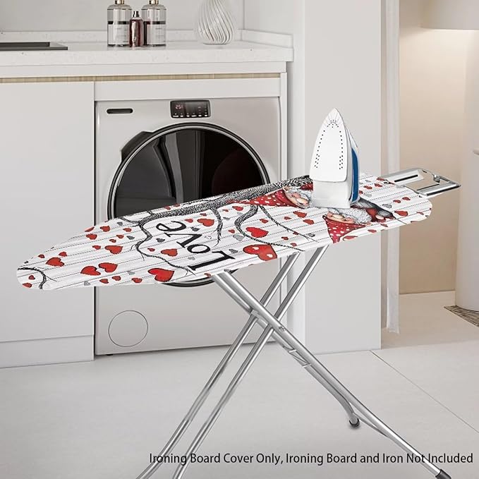 Gnome Ironing Board Cover Love Heart Ironing Board Pad Protective Cover