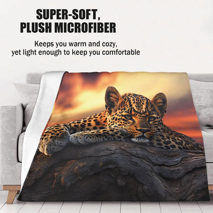 PAOABIU Cheetah Print Blankets, African Leopard Throw Blanket for Couch Bed Sofa, Animal Print Blankets and Throws - Super Soft Cozy Plush Flannel Blanket Gifts & Decor, 66x90