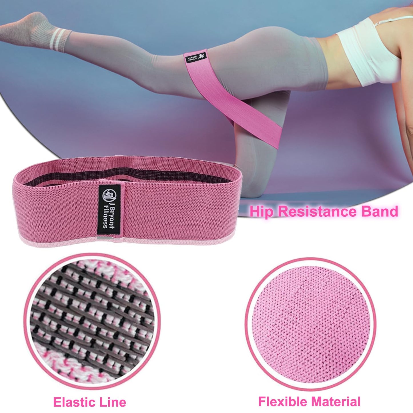 J Bryant Barbell Pad Set with 2 Ankle Straps for Cable Machines Hip Resistance Band Weight Lifting Straps Thick Cushion Hip-Thrusts Pad with Carry Bag for Squats Bench Press Workout