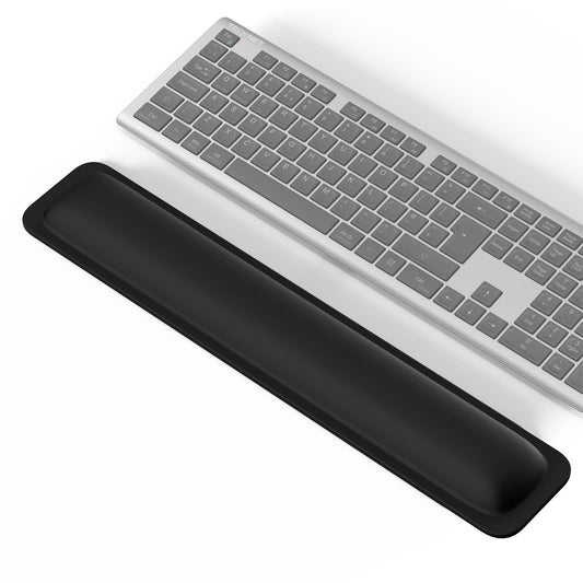 TECKNET Wrist Rest for Computer Keyboard, Thicken Memory Foam Wrist Support Pad for Keyboard, Ergonomic Palm Rest for Pain Relief, Anti-Slip Rubber Base, 17x3.3 in, 1 inch (25mm), Black