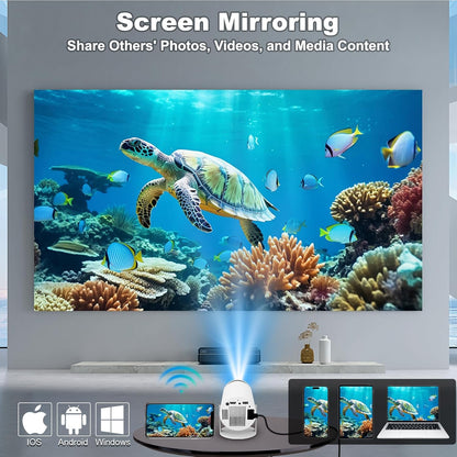 Technyon HY300 PRO+ 2025 | 1080P Full HD WiFi Projector with Android 11.0 – 12000 Lumens Portable Home Theater & Outdoor Movie Projector | Screen Mirroring for iOS/Android | Gaming & HDMI Compatible