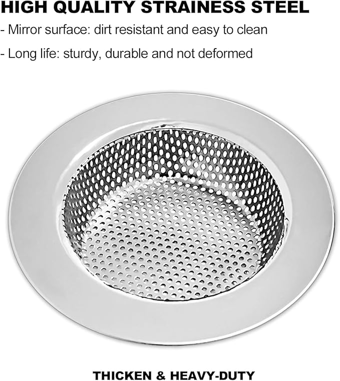 2PCS Kitchen Sink Drain Strainer/Catcher/Basket/Cover/Filter/Trap/Screen