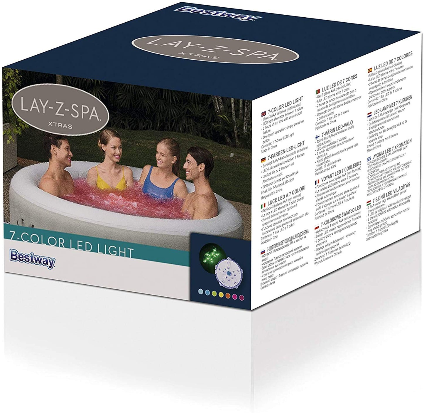 Lay-Z-Spa LED Light Accessory for Hot Tubs, 7 Colour Underwater Light