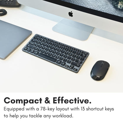 Macally Compact Bluetooth Keyboard for Mac - Premium Multi Device Connectivity - Compatible Apple Wireless Keyboard for MacBook Pro/Air, iMac, Mac mini, iPad, Laptop, and PC