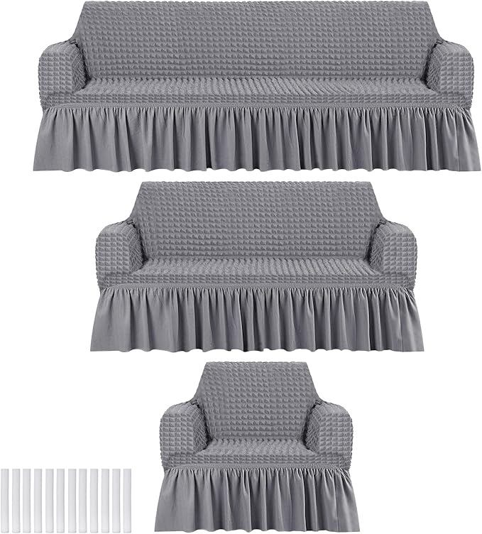 Fanfanwin 3 Pcs Sofa Slipcover Set