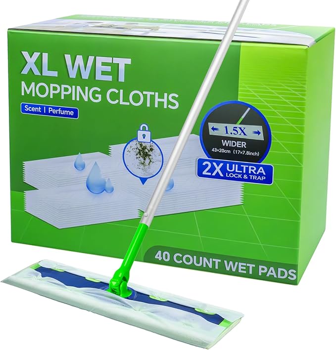 40 Count XL Wet Mopping Cloths for Swiffer Sweeper XL Mop