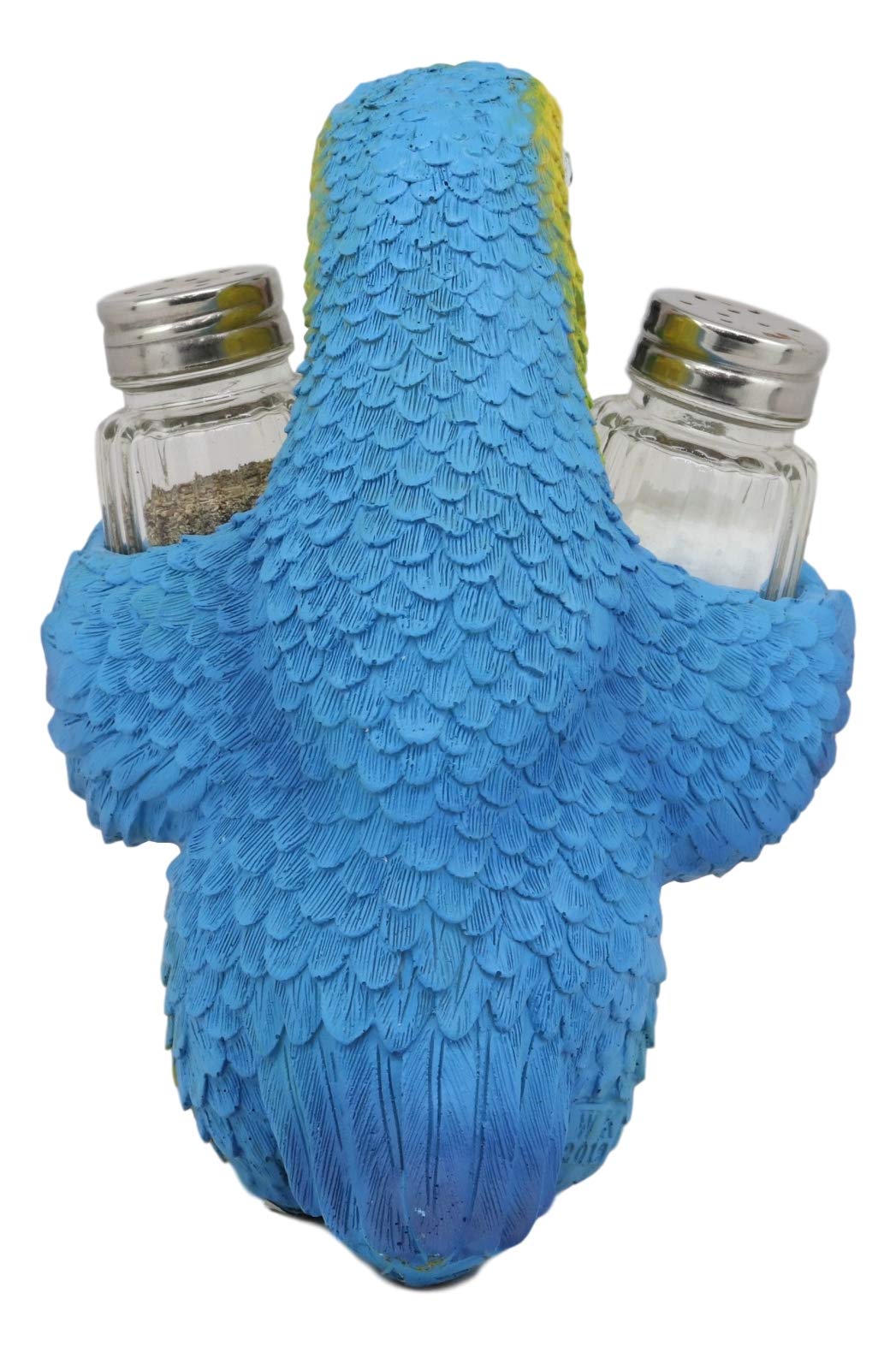 Ebros Tropical Rainforest Rio Blue Scarlet Macaw Parrot Bird Salt And Pepper Shakers Holder Figurine Set 6.75"H Nautical Table Decore or Decorations For Spice Racks Holders Organizers Home & Kitchen