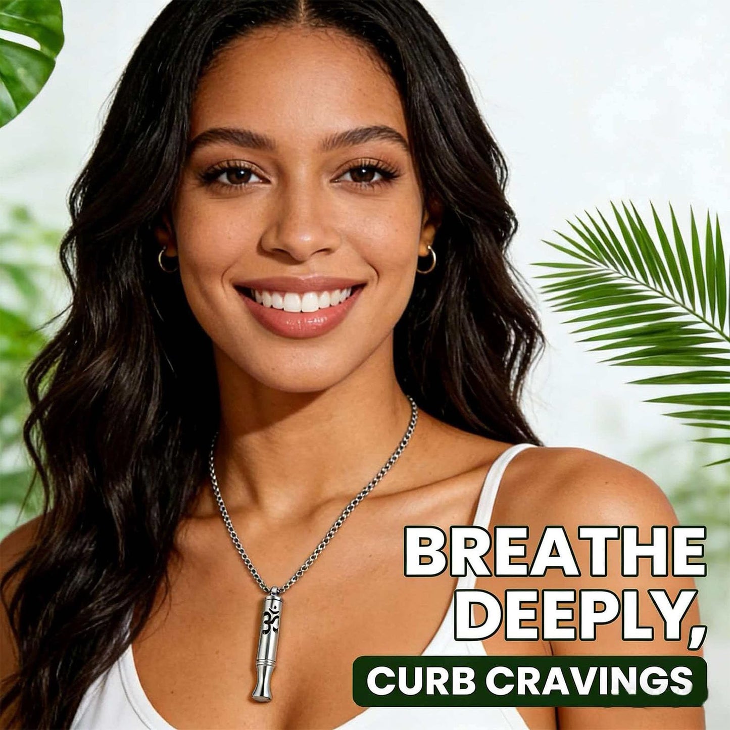 phaxud Stainless Steel Mindful Breathing Necklace with Aromatherapy Diffuser & Guided Meditation Cards, Calming Relaxation Tool for Meditation & Healthy Habit (Necklace, Rainbow)
