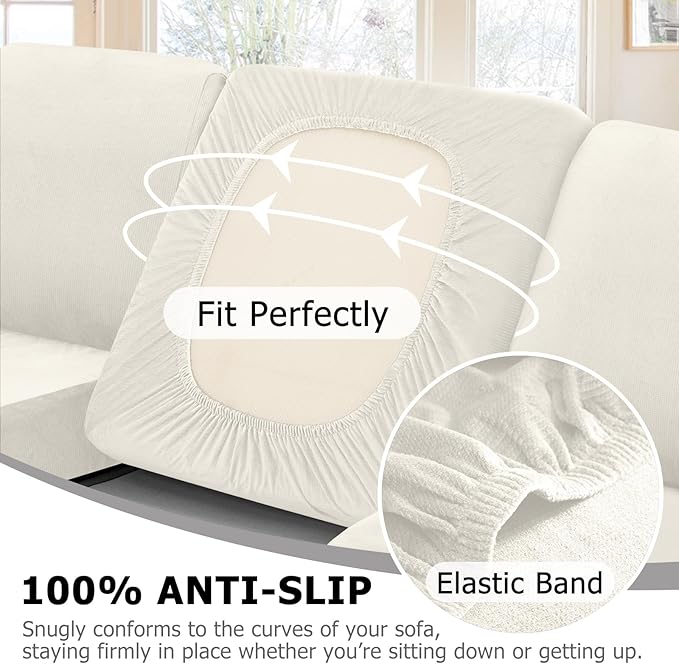 Arfntevss Velvet Corner Sectional Couch Covers Slipcovers L Shape Couch Cushion