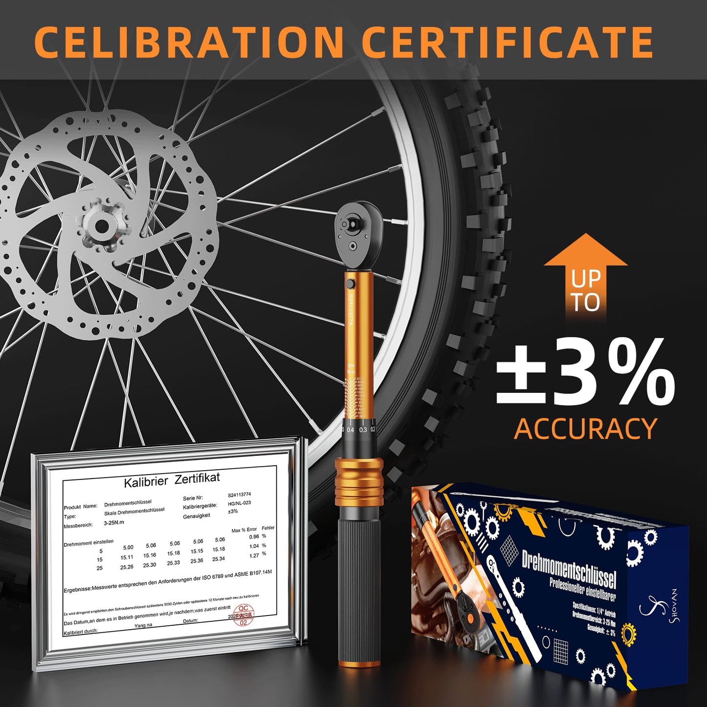 33PCS 1/4 Torque Wrench Set 3-25 Nm, Small Torque Wrench Bike, Dual-Direction 72 Teeth, ±3% Accuracy, with Extension Bar, Socket Bits (Hex & Torx & Philip), for Mountain Bike, Bicycle Repair