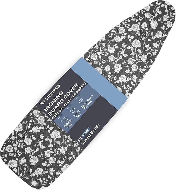 Ironing Board Cover and Pad, Standard Size 15x54, Thick Padding, Elastic Edge
