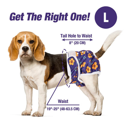 Pet Soft Dog Nappies Female - Washable Female Period Pants for Dogs Pets, Incontinence Reusbale Dog Heat Diapers 3Pack