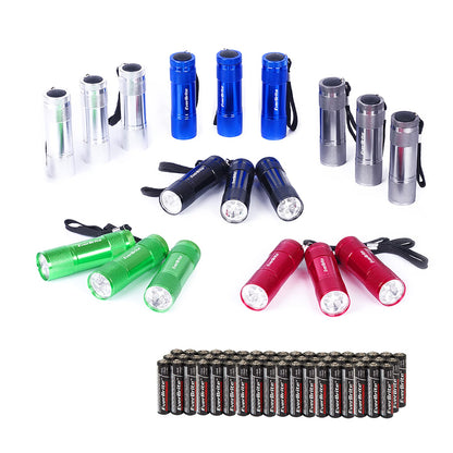 EverBrite 18-Pack LED Mini Pocket Torch, Small Keyring Torches Flashlight, Ideal for Camping Hiking Traveling Cycling Outdoors Party, Batteries Included